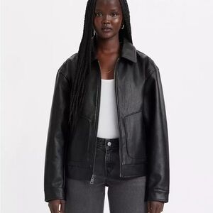 Levi's Faux Leather Retro Dad Bomber
